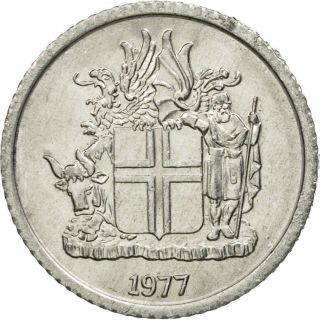 [ 530402] Coin,  Iceland,  Krona,  1977,  Au (50 - 53),  Aluminum,  Km:23