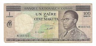 Congo - 100 Makuta,  1967
