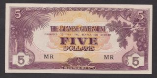 Malaysia / Japanese Government - 5 Dollars 1942 - Unc