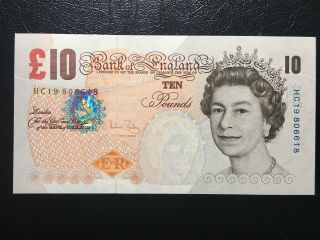 Gb Bank Of England 2004 £10 Ten Pounds Banknote Unc S/n Hc19 806618