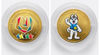 Russia,  10 Rubles,  2018,  Winter Universiade Krasnoyarsk,  2 Coins Set,  Colored
