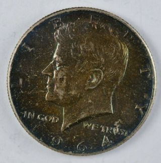 Altered Two Headed Kennedy 50 Cent Silver piece with Toning 2