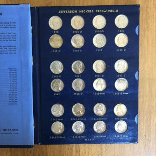 1938 - 1964 Jefferson Nickels - Uncirculated Complete Set - Incl.  Silver War Years