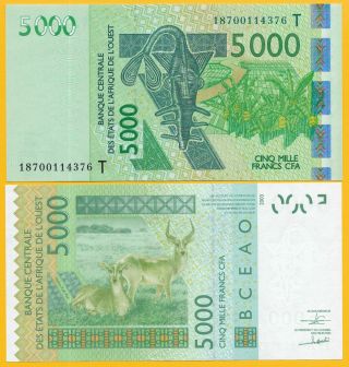 West African States 5000 Francs Togo (t) P - 817tm 2018 Unc Banknote