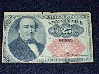 1874 Twenty Five Cents Paper 5th Issue (1874 - 76) 25c Us Fractional Currency
