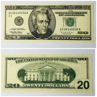 1996 $20 Twenty Dollar Bill Note Ac06145256b
