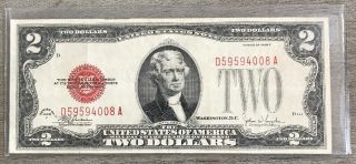Series 1928 F $2 Two Dollar Legal Tender Note Fr - 1507 Ab1
