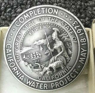 1973 California Water Project Medallic Art Co.  1oz, .  999 Pure Silver Round,  Nib