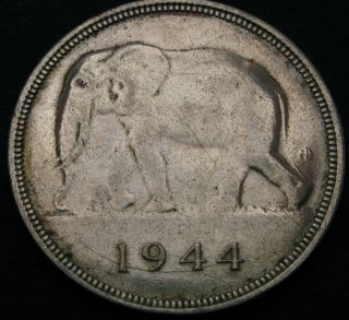 Belgian Congo 50 Francs 1944 - Silver - Vf - 2382
