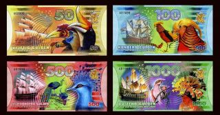 SET Netherlands Indies (Indonesia),  50;100;500;1000 Gulden,  2016,  Polymer UNC 2