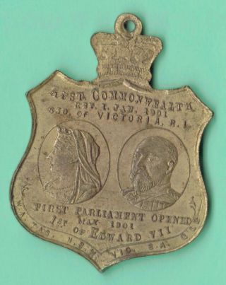 1901 Royal Visit Medal Opening Of First Parliament Edward Vii