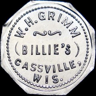 Cassville Wisconsin Good For Token W H Grimm Billie 