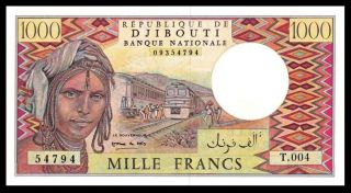 DJIBOUTI 1000 1,  000 FRANCS ND (1979 - 1988) P 37 CAMEL UNC 2