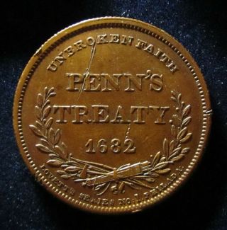 ND (1860),  Penn ' s Treaty medalet,  Lovett ' s Historical Series 1,  Copper 2
