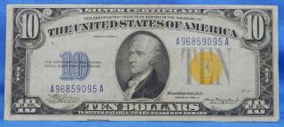 1934a World War Two Emergency Issue Note $10 Silver Certificate North Africa 091