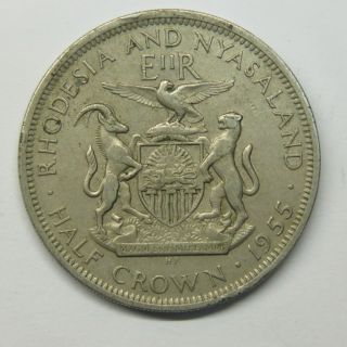1955 Rhodesia And Nyasaland Half Crown - (29908a0619n)