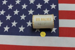 1981 P Kennedy Half Dollar Roll - 20 Halves - Bank Wrapped (r62)