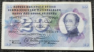 Switzerland 20 Francs 1954 Banque Nationale Suisse ¤¤¤¤look¤¤¤¤
