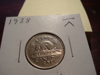 1938 - Canada Nickel - Circulated - Canadian 5 Cent Coin
