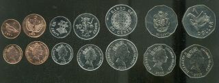 Solomon Islands Set,  1,  2,  5,  10,  20,  50 Cents,  1 Dollars,  7 Coins 2005 - 06,  Unc