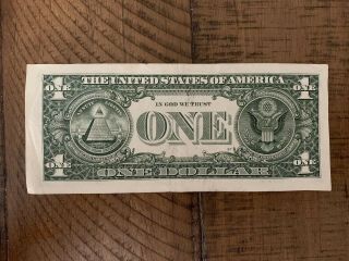 2013 $1 ONE DOLLAR BILL LOW SERIAL NUMBER STAR NOTE J00082604 2