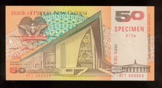 Banknote Papua Guinea 1989 50 Kina Specimen №734 UNC - 2