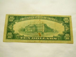1928 - A $10.  00 U.  S FEDERAL RESERVE NOTE - 