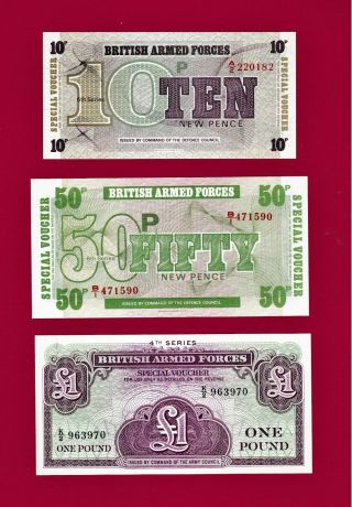 Baf Notes: 10 Pence 1972 (p - M48),  50 Pence 1972 (pm - 49).  & 1 Pound 1962 (p - M36)