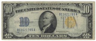 $10 1934a N.  Africa Silver Certificate Fr 2309
