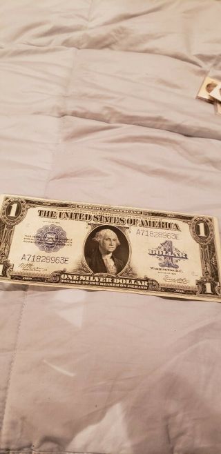 Gorgeous Woods/white Silver Certificate 1923 $1 Large Note
