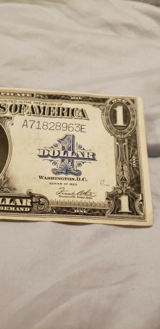GORGEOUS WOODS/WHITE SILVER CERTIFICATE 1923 $1 LARGE NOTE 5