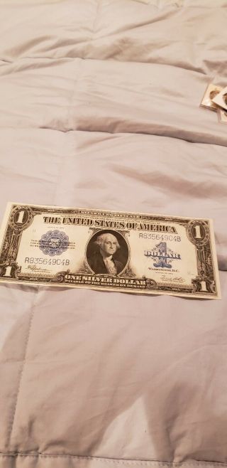 Absolutely Gorgeous Silver Certificate Horseblanket 1923 $1 Large Currency Fr238