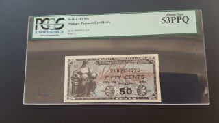 SERIES 481 50 CENT MILITARY PAYMENT CERTIFICATE PCGS 53 PPQ 2