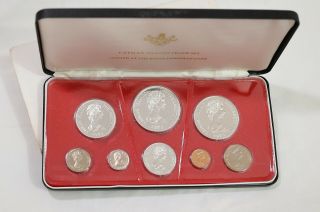 1973 Cayman Island 8 Pc.  Proof Set W/4 Silver Coins B20 Cg28