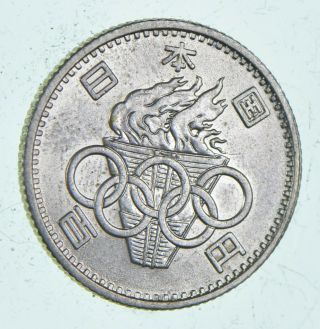 Roughly Size Of Quarter - 1964 Japan 100 Yen - World Silver Coin 983