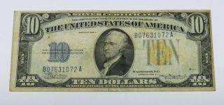 1934 - A $10 Ten Dollars Emergency Issue Silver Certificate,  North Africa