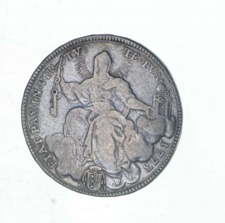 Silver - World Coin - 1773 Papal States 1/2 Scudo - World Silver - 12.  6g 135