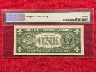 Fr 1900 - G 1963 1 Dollar Federal Reserve Note (Chicago) PMG 65EPQ 4