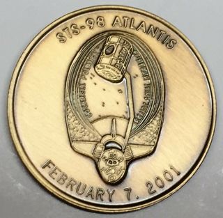 N098 Nasa Space Shuttle Coin / Medal,  Atlantis,  Sts - 98