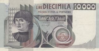 10 000 Lire Very Fine Banknote From Italy 1978 Pick - 106