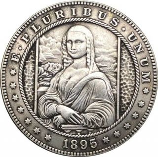 Hobo Nickel 1895 Usa Morgan Dollar Mona Lisa Coin