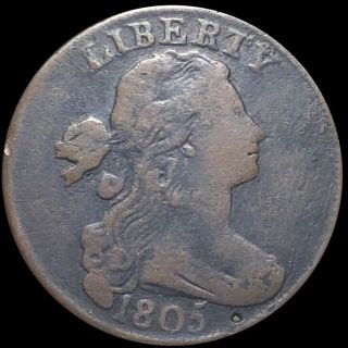 1805 Draped Bust Large Cent Lightly Circulated High End Philly Copper Penny Nr