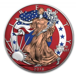 Usa 2018 1$ Liberty Eagle United States Of America 1oz Fine Silver Coin