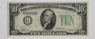 1934 A $10 Federal Reserve Star Note Choice Vf,  Very Fine Fr.  2006 - G (511)