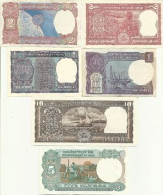 Set Of 6 Indian Bank Notes,  Varried Number Notes Will Be Given,  Stock Pick