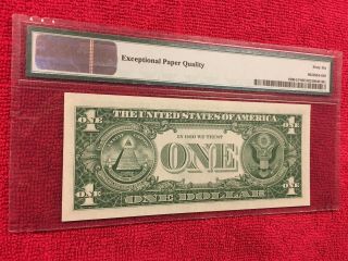 Fr 1900 - D 1963 1 Dollar Federal Reserve Note (Cleveland) PMG 66EPQ 6