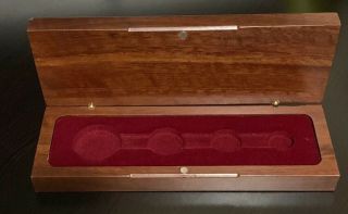 The Perth Australia 4 Coin Set Wood Box Only