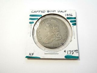 1836 Capped Bust Liberty Half Dollar 50c Xf 118