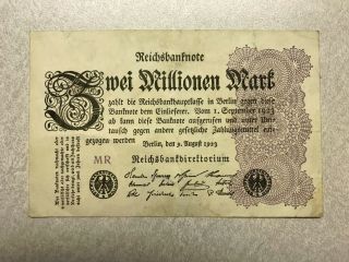 1923 Germany 2 Million Mark Circ 15431