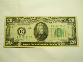 1934 - A U.  S.  $20.  00 Federal Reserve Note